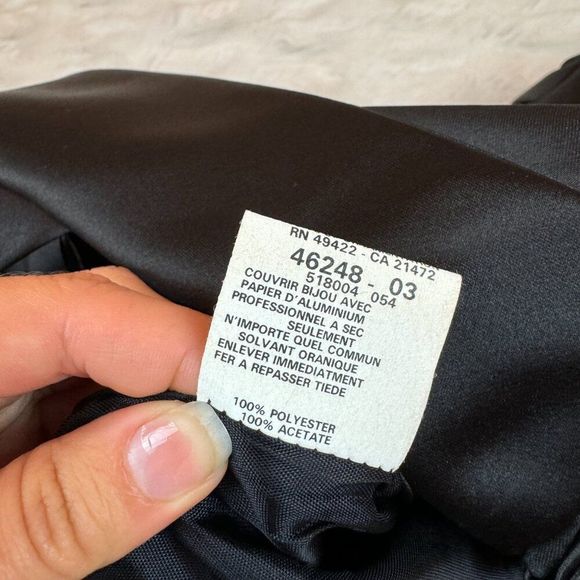 Jessica McClintock Black Satin Tulle Mini Dress - Picture 10 of 11